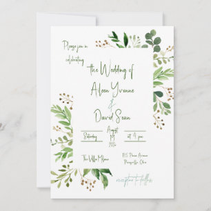 Enkel inbjudan till Irish Grey Wedding