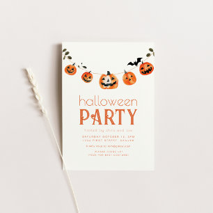 Enkel inbjudan till Jack o lantern Halloween fest