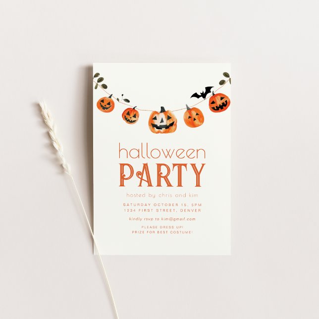 Enkel inbjudan till Jack o lantern Halloween fest (Skapare uppladdad)