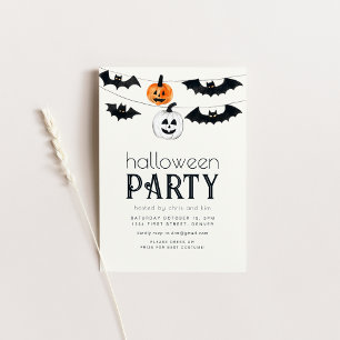 Enkel inbjudan till Jack o lantern Halloween fest
