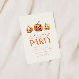 Enkel inbjudan till Jack o lantern Halloween fest