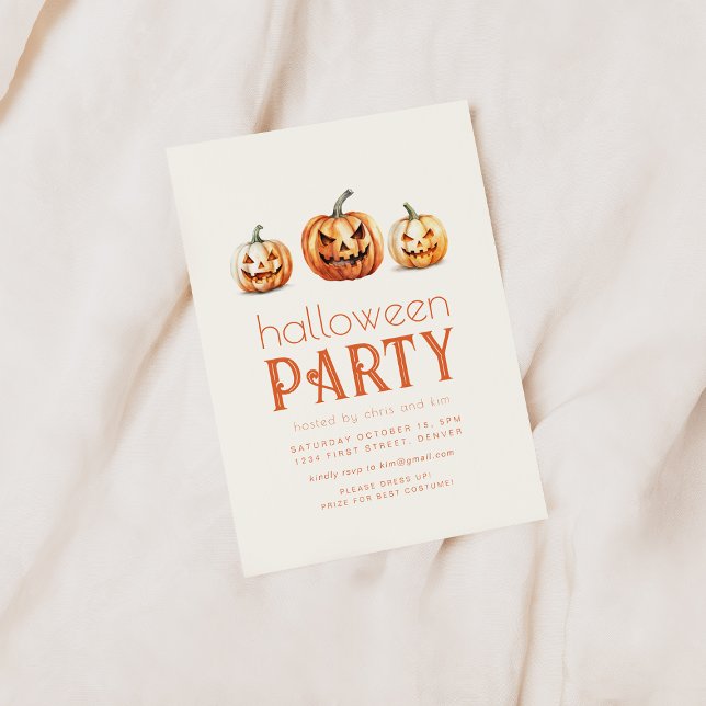 Enkel inbjudan till Jack o lantern Halloween fest (Skapare uppladdad)