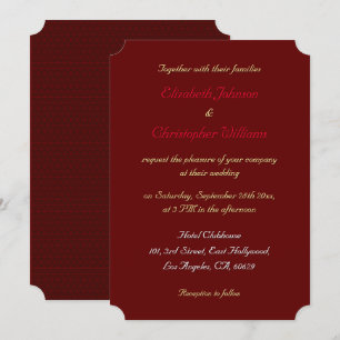 Enkel inbjudan till Personligt bröllp i Elegant Bi