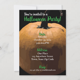 Enkel inbjudan till Pumpkin Halloween fest