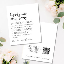 Enkel inbjudan till QR-kod för budgetbröllopsmotta