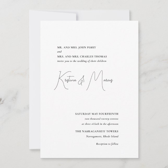 Enkel inbjudan till repetitionsmiddag (Framsida)