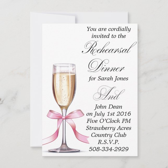 Enkel inbjudan till repetitionsmiddag (Framsida)