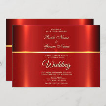 Enkel inbjudan till Röda bröllop