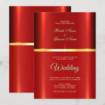 Enkel inbjudan till Röda bröllop