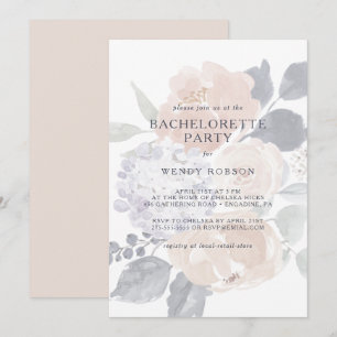 Enkel inbjudan till Rustic Blommigt Bachelorette-p