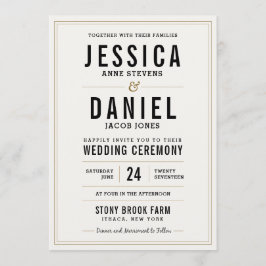 Enkel inbjudan till Rustic-bröllop - Blommigt till