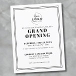 Enkel inbjudan till stora öppningar i Logotypen<br><div class="desc">En elegant och minimalistisk inbjudan designad för ett storartat öppnande av företag, lansering av produkter eller ett märkesevenemang. Layouten har en ren vit bakgrund med svart klassisk serif-typografi, där enkel och kylig stilar kombineras för en professionell och ett tidlöst utseende. En enkel ram-dubbla ger en elegant utan att överbelasta designen....</div>