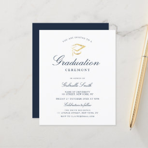 enkel inbjudan till studenten-ceremonin med elegan