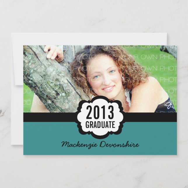 Enkel inbjudan till Studenten i Chic, helsike (Framsida)