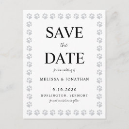 Enkel inbjudan till Tass avtryck Bröllop spara dat