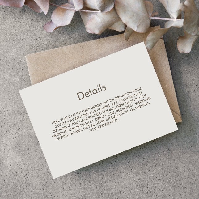 Enkel information om Bröllop Tilläggskort (Skapare uppladdad)