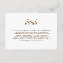 Enkel information om Bröllop Tilläggskort