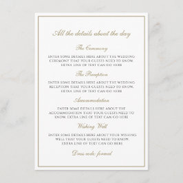 Enkel information om Elegant Faux Guld Classic Mon Tilläggskort