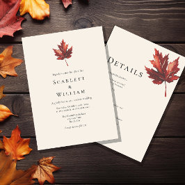 Enkel information om minsta fall för Löv Cream Brö Inbjudningar