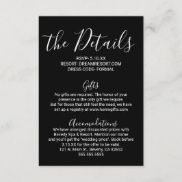 Enkel information om minsta lilla svarta vita Bröl Tilläggskort