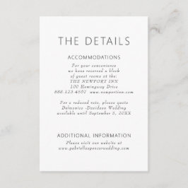 Enkel information om modern Dusty Lila Bröllop Tilläggskort