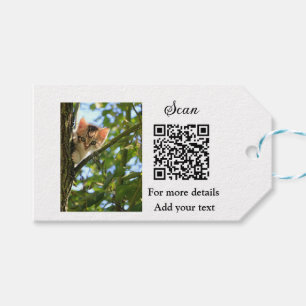 Enkel information om namn för djur QR-kod lägg til Presentetikett