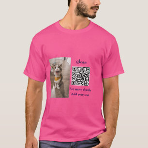 Enkel information om namn för djur QR-kod lägg til T Shirt