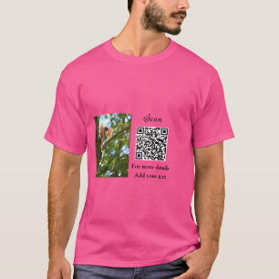 Enkel information om namn för djur QR-kod lägg til T Shirt