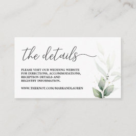 Enkel information om webbplatsen Bröllop i Grey Tilläggskort