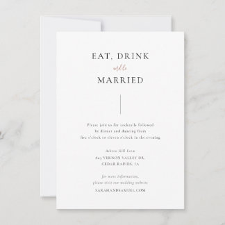 Enkel Informationskort, Bröllopsinformationskort Inbjudningar