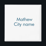 enkel initial bokstavsmonogram lägg till ditt namn magnet<br><div class="desc">design</div>