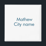 enkel initial bokstavsmonogram lägg till ditt namn magnet<br><div class="desc">design</div>