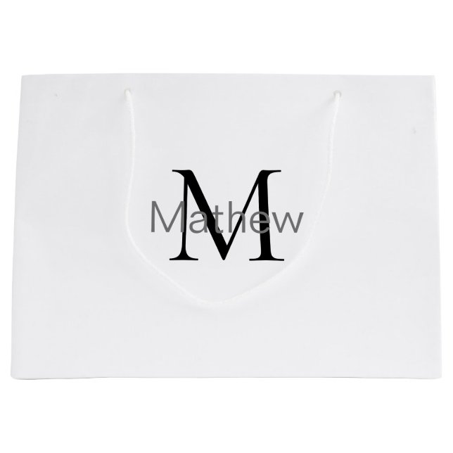 enkel initialbokstav monogram lägg till ditt namn  (Framsidan)