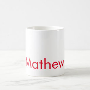enkel initialbokstav monogram lägg till ditt namn kaffemugg