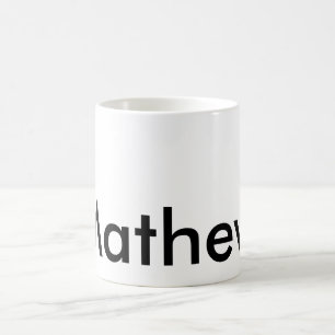 enkel initialbokstav monogram lägg till ditt namn kaffemugg