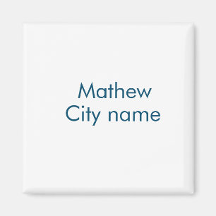 enkel initialbokstav monogram lägg till ditt namn  magnet