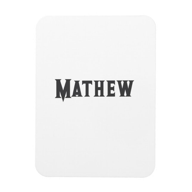 enkel initialbokstav monogram lägg till ditt namn  magnet (Vertikal)