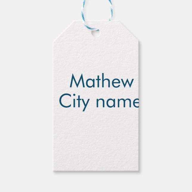 enkel initialbokstav monogram lägg till ditt namn  presentetikett (Framsidan)