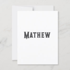 enkel initialbokstavsmonogram lägg till ditt namn  vykort