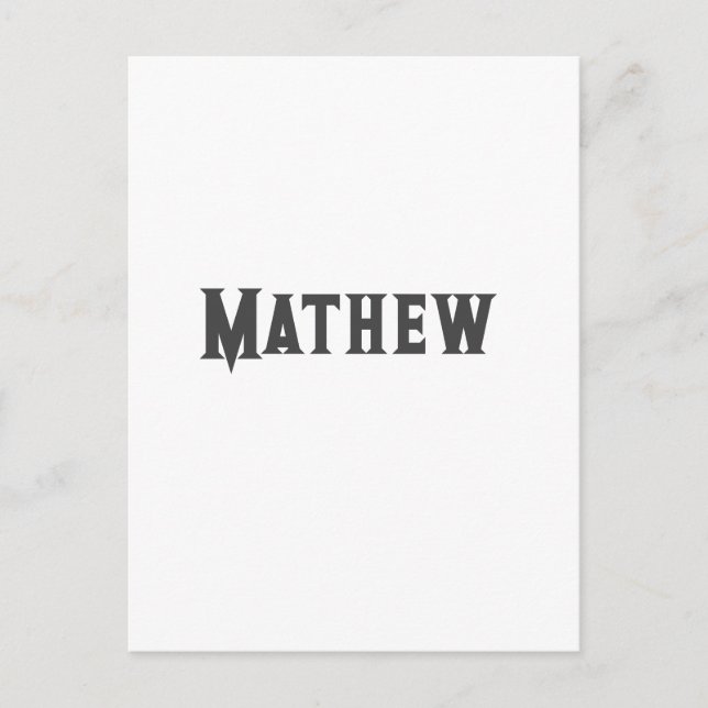 enkel initialbokstavsmonogram lägg till ditt namn  vykort (Framsida)