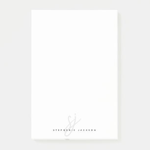 Enkel Initialer för monogram handsskript Post-it Block