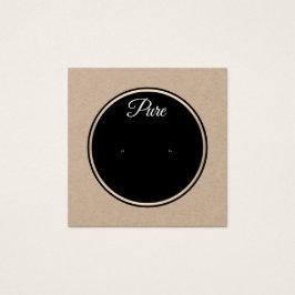 Enkel innehavare av Kraft Circle Stud Earring Visn Fyrkantigt Visitkort