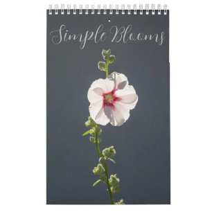 Enkel insamling av blommor med florfotografi kalender