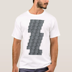 Enkel insamling av vitt och svart spindelnät mönst t shirt