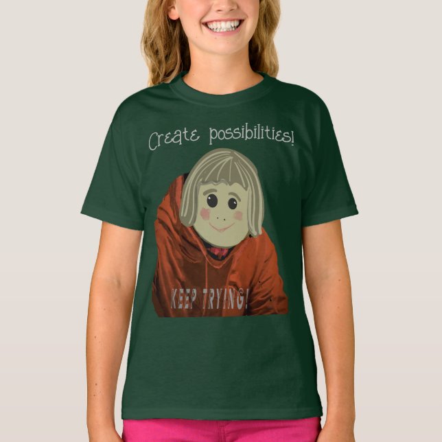 Enkel inspiration från Ansikte med möjligheter T Shirt (Framsida)