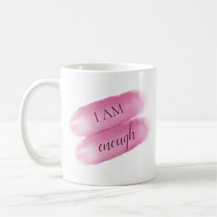 Enkel inspirerande citat. Jag är tillräckligt bekr Kaffemugg