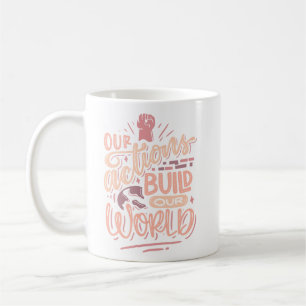 Enkel inspirerande citat Mjuk Rosa Coral Radiant Kaffemugg