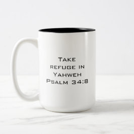 Enkel inspirerande kristen Psalm Bible Verse Två-Tonad Mugg