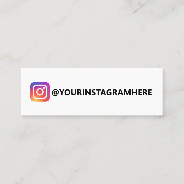 ENKEL INSTAGRAM MINI VISITKORT (Framsida)