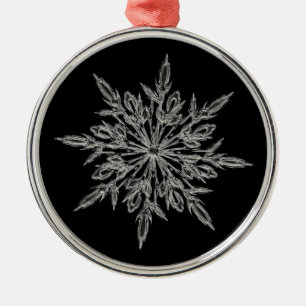 Enkel is Kristall på Svart Elegant Julgransprydnad Metall